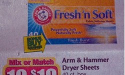 Arm and Hammer Dryer Sheets : $.50 at Giant and Weis