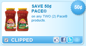 NEW $.50/2 Pace Products!