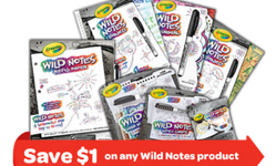Crayola Coupon | Save $1.00/1 Crayola Wild Notes