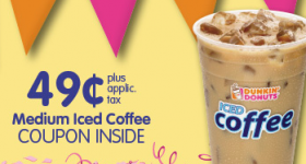 Dunkin Donuts Coupon: $0.49 Iced Coffee – Greater Philly Area