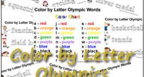 Educational Freebie: Free Olympics-Themed Color By Letter Printable pages