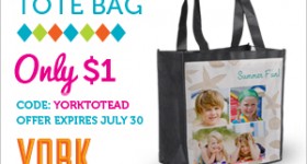 *Last Chance* Personalized grocery, library or swimming tote bag for $4.99 from York Photo (plus 40 FREE photo prints!)