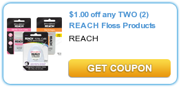 NEW $1/2 Reach Floss printable coupon ($.47 at Walmart, Target)