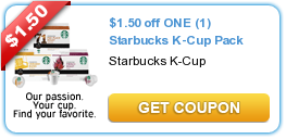 $1.50/1 Starbucks KCup Pack
