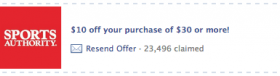 $10 Off $30 Purchase at Sports Authority ($25 Sport Authority Gift Card Giveaway)