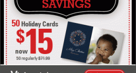 50 Holiday Cards for only $15 (Reg. $71)
