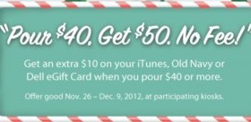 Coinstar: Get $10 Free When You Cash In $40