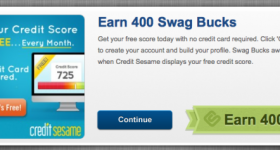 Earn 400 free Swagbucks when you sign up Credit Sesame