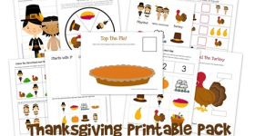 Educational Freebies: T is for Turkey Printable Pack & Thanksgiving Number Sort