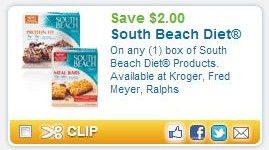 Free South Beach Diet Snack Bars @ CVS + Moneymaker After Coupon