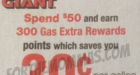 Giant Food Store – Gas Extra Rewards Coupon