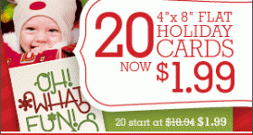 Holiday Cards: 20 Holiday Cards for only $1.99 + Shipping