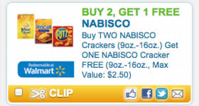 *HOT* New Buy Two Nabisco Crackers, Get One FREE Coupon Available