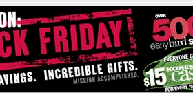 Kohl’s.com: Black Friday Starts at 11 p.m. CST (+ Additional 15% Off & Bonus Kohl’s Cash!)