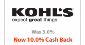 Kohls Now 10% Cash Back Through Ebates – Today Only!