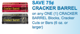 New $0.75/1 Cracker Barrel Cheese Coupon = $0.49 at ShopRite!