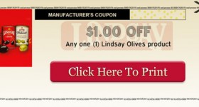 NEW $1/1 Lindsay Olives Printable Coupon = Free at CVS