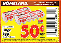 Nice Deal on Eggs at Homeland Thru 11/21