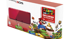 Nintendo 3DS (Flame Red) with Super Mario 3D Land with Free Shipping for $149