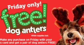 Petco – Free Dog Antlers on Black Friday