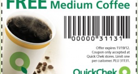 Quick Chek Coupon – Free Medium Coffee
