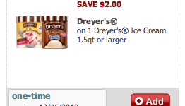 Safeway: Dreyers Ice Cream $1!