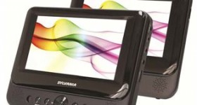Sylvania 7″ Dual-Screen Portable DVD Player for $49.99 with FREE shipping