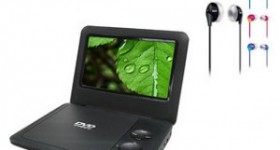 Sylvania 7″ Portable DVD Player and Earbuds Value Bundle for just $40 + Cheap Movie Options