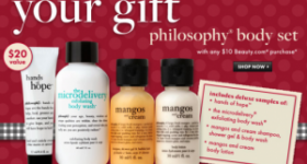Beauty.com: Philosophy Body Set (a $20 Value!) With Any $10 Purchase + 3 Free Samples