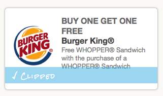 Burger King Coupon: Buy One, Get One Free Whopper