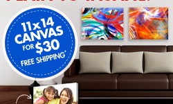 Canvas People: Last Day to Get 11×14 Canvas 30.00 Shipped By Christmas