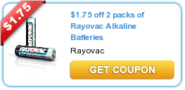 Coupons.com: $1.75/2 Rayovac Coupon Available