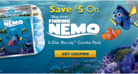 Finding Nemo 5-disc Blu-ray/DVD Combo: $5 printable Coupon
