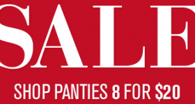 Fredericks of Hollywood: 8 Panties for $20 Shipped