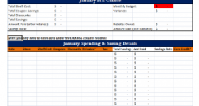 Free downloadable Coupon Savings Tracker