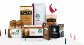 Get a $5 Starbucks Gift Card when you buy 3 Starbucks or Tazo Items