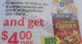 Giant – General Mills Cereal Instant Savings