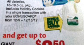 Giant – Milk Instant Savings wyb Pillsbury Cookies