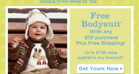 Gymboree FREE Bodysuit w/ $10 Purchase Coupon