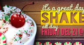 Half-priced Shakes at Sonic on Friday (December 21, 2012)