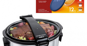Hamilton Beach 6-Quart Crockpot + 12-Piece Pyrex Food Storage Bundle Just $34