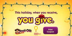 High Value Jose Ole Printable Coupon + Children’s Miracle Network Donation