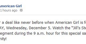*HOT* American Girl sale starting tomorrow at 6 am (12/5)
