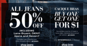 Lane Bryant: HOT Jeans sale – 50% off DKNY and Lucky jeans!
