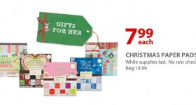 Michael’s: Christmas Paper Pads $7.99 + other one day only deals (12/21)