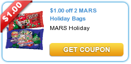 New $1/2 Bags of Mars Holiday Candy coupon