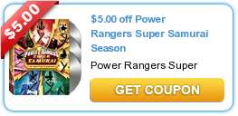 New Power Rangers coupon – Save $5 on the Complete Super Samurai Season!