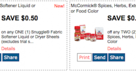 New Red Plum Printable Coupons – Snuggle, McCormick & more!