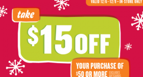 Old Navy: $15 off $50 printable coupon – In store only
