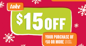 Old Navy Coupon: $15 off $50 Purchase {12/6-12/9}